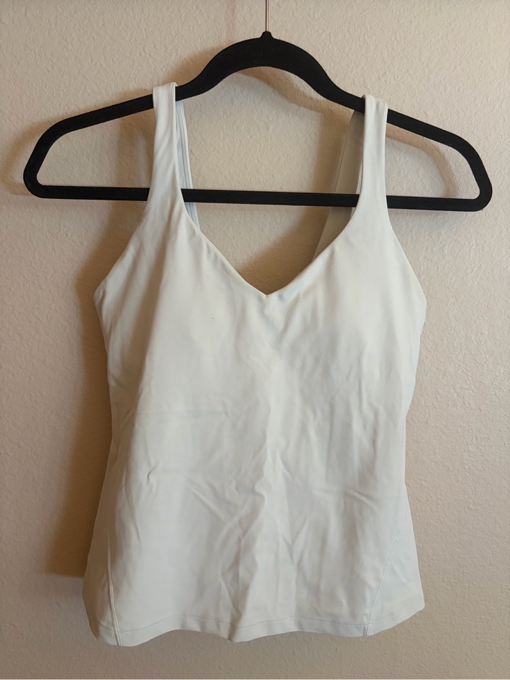 Cream V-Neck Lululemon Athletic Tank Top